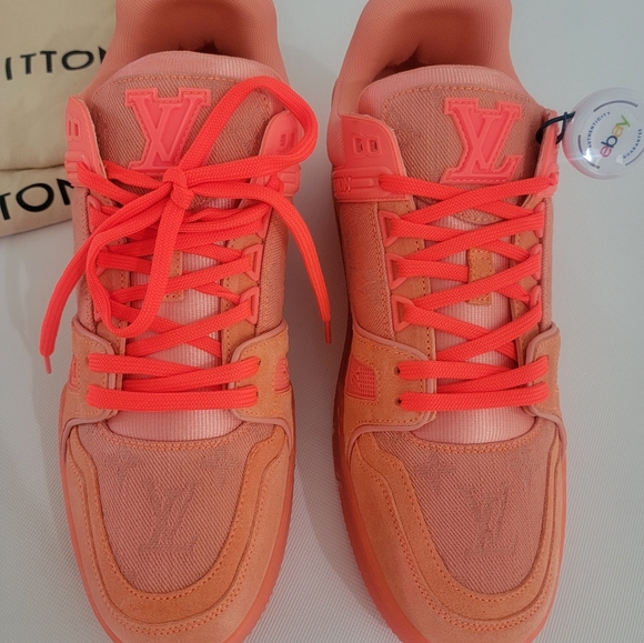 Louis Vuitton x Virgil Abloh Trainer Sneaker Peche 1A8KCQ - Picture 10 of 13